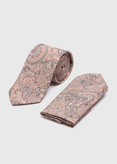 Taylor & Wright 2 Pack Pink Paisley Textured Ties