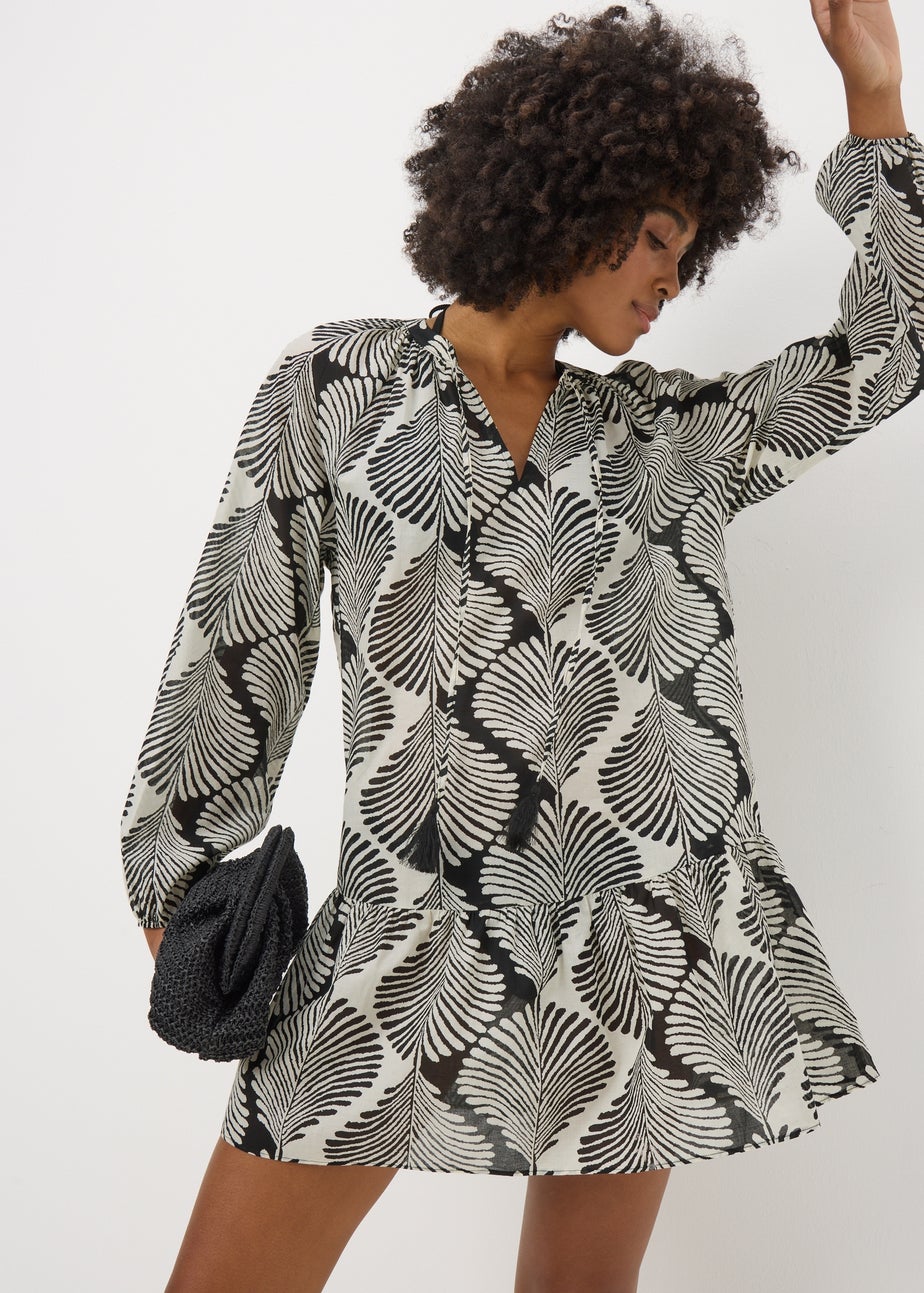 Black Monochrome Shell Dress