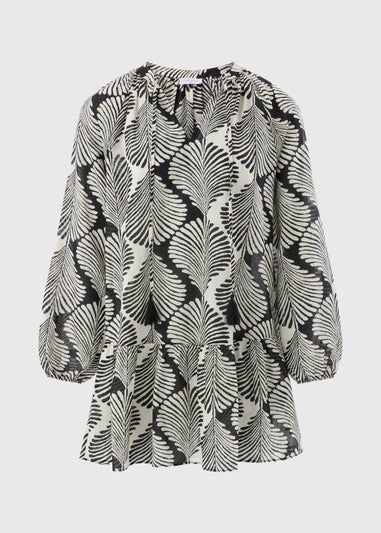 Black Monochrome Shell Dress