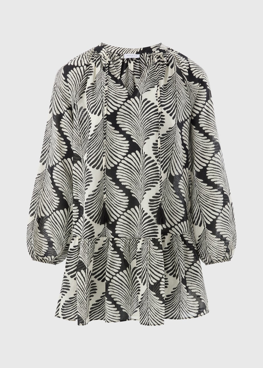 Black Monochrome Shell Dress