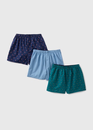 3 Pack Multicolour Woven Boxers