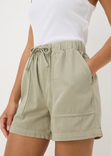 Sage Green Utility Shorts
