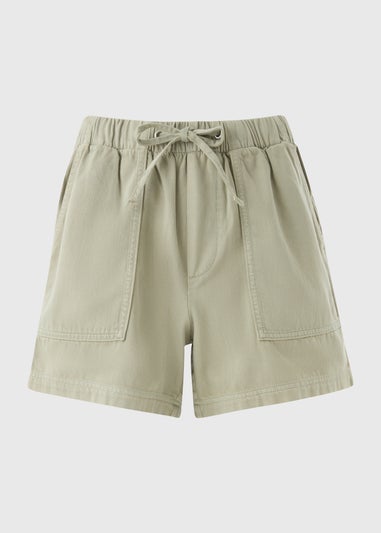 Sage Green Utility Shorts