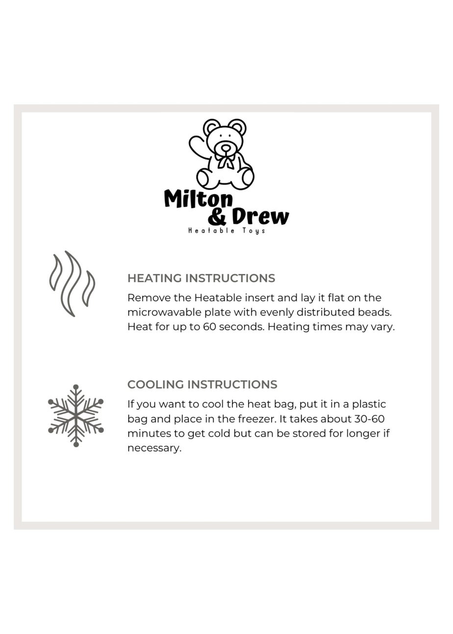 Milton & Drew Bamboo Black/White Panda Heatable Stuffed Toy