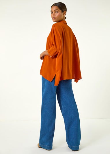 Roman Rust Relaxed Smart Stretch Shirt