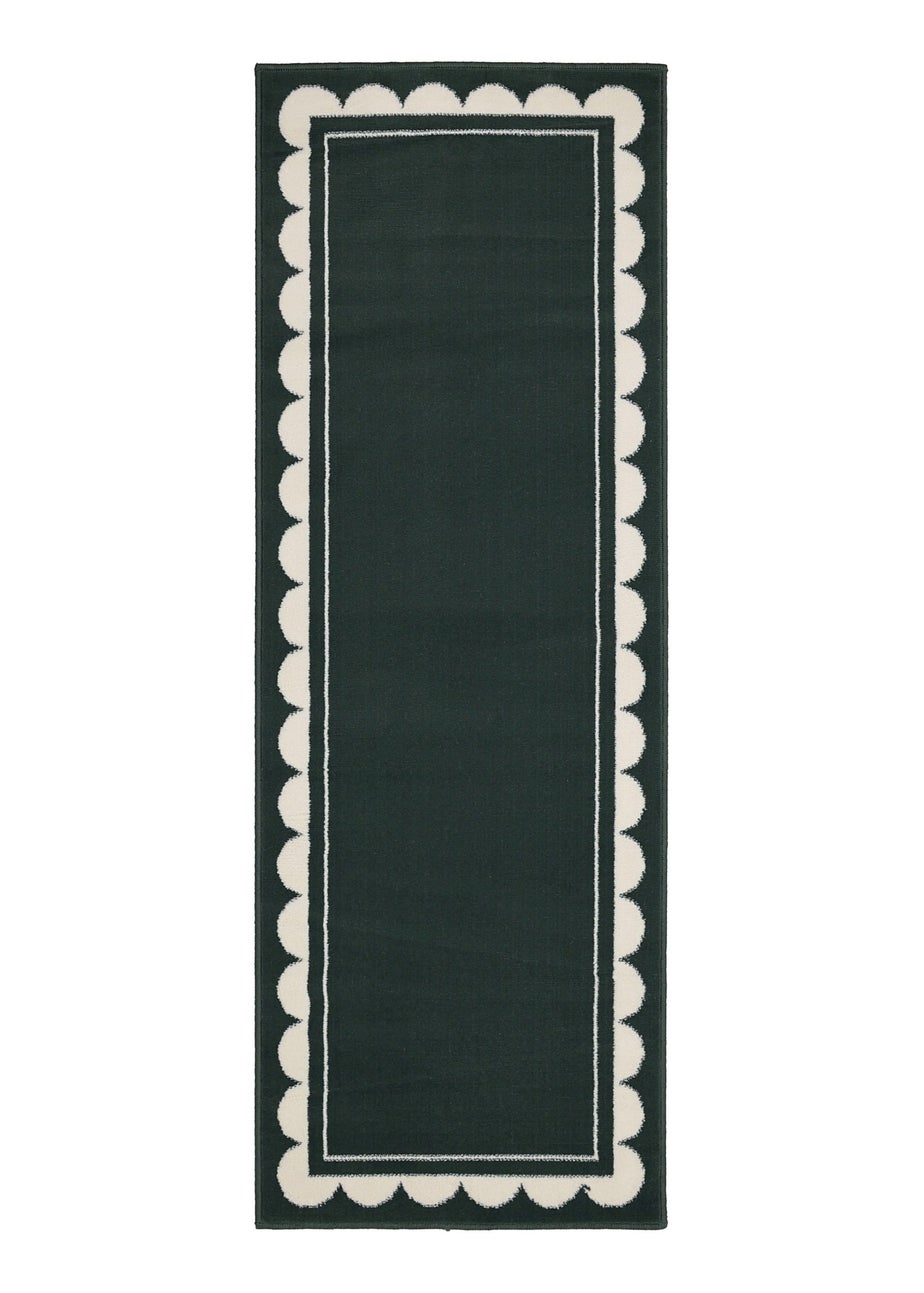 Homemaker Scallop Forest Green Runner