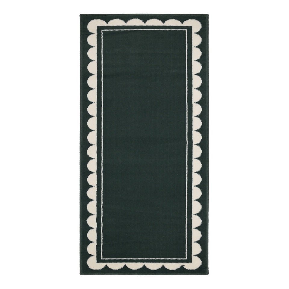 Homemaker Scallop Forest Green Runner