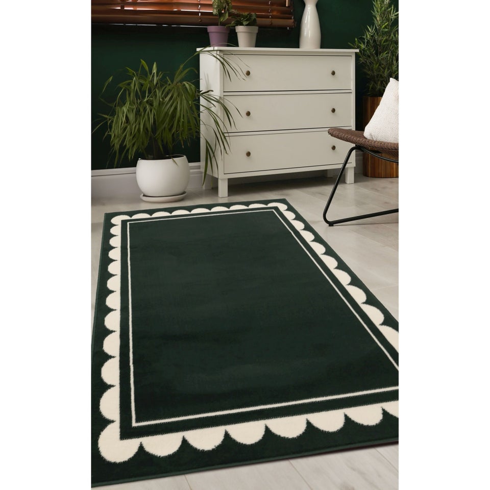 Homemaker Scallop Forest Green Rug