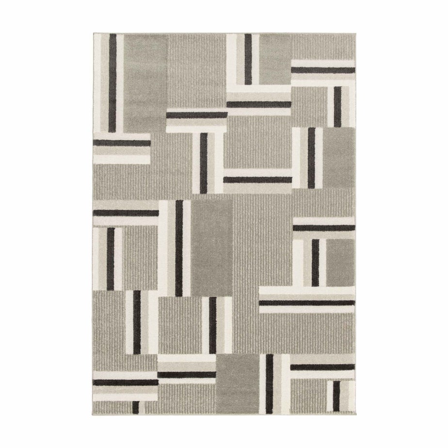 Homemaker Milan Grey/Stone/Cream Blocks Rug
