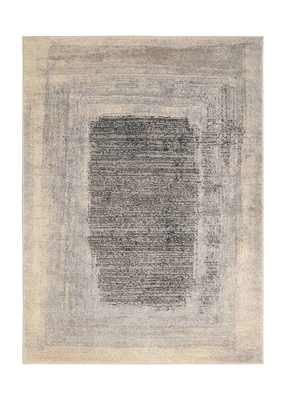 Homemaker Freya Border Effect Grey/Blue Rug