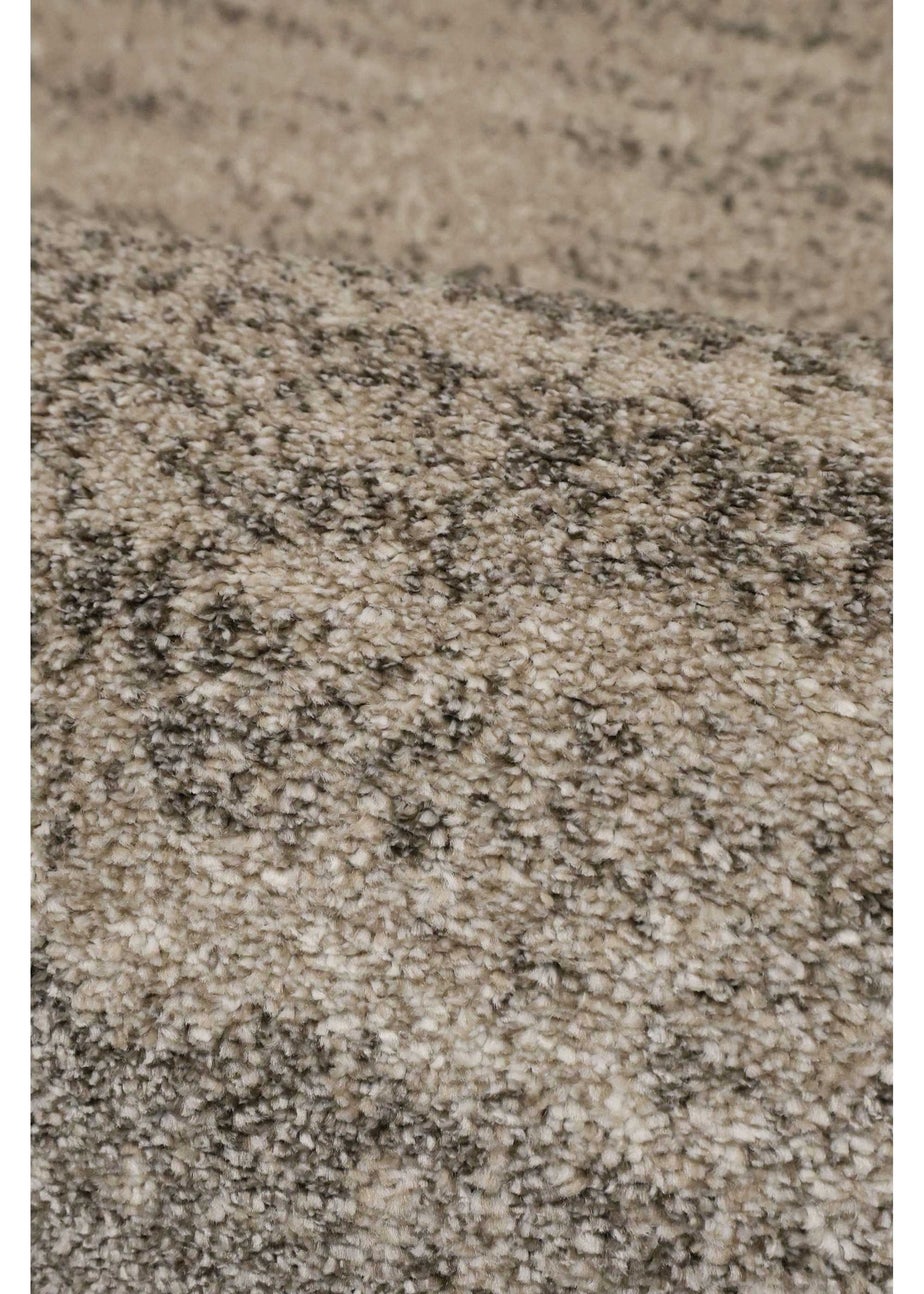 Homemaker Freya Texture Border Taupe Rug