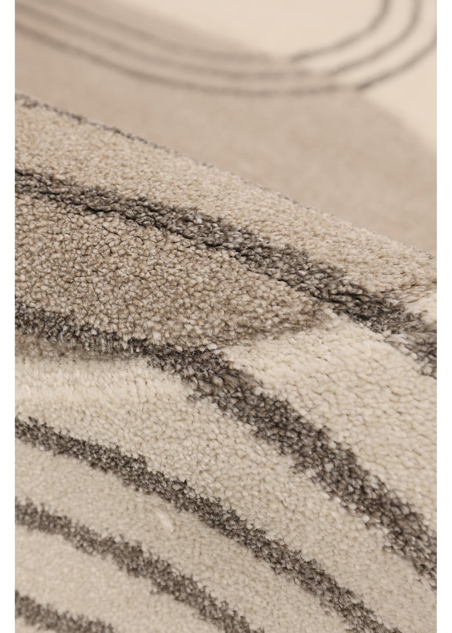 Homemaker Sara Carved Abstract Arcs Natural Rug