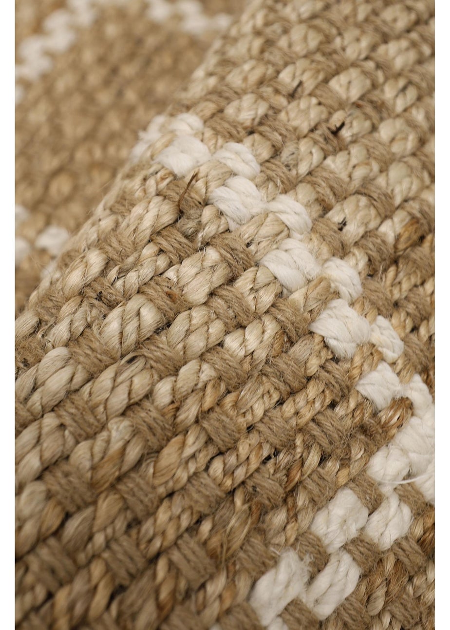 Relay Jute Check Natural Beige Rug