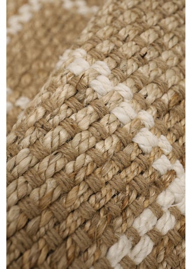 Relay Jute Check Natural Beige Rug
