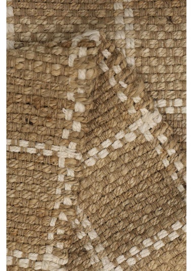 Relay Jute Check Natural Beige Rug