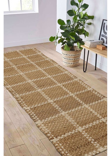 Relay Jute Check Natural Beige Runner