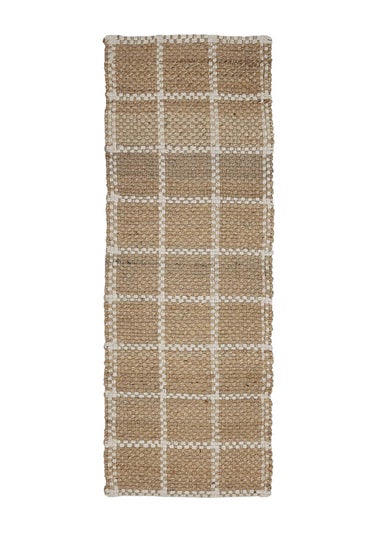 Relay Jute Check Natural Beige Runner