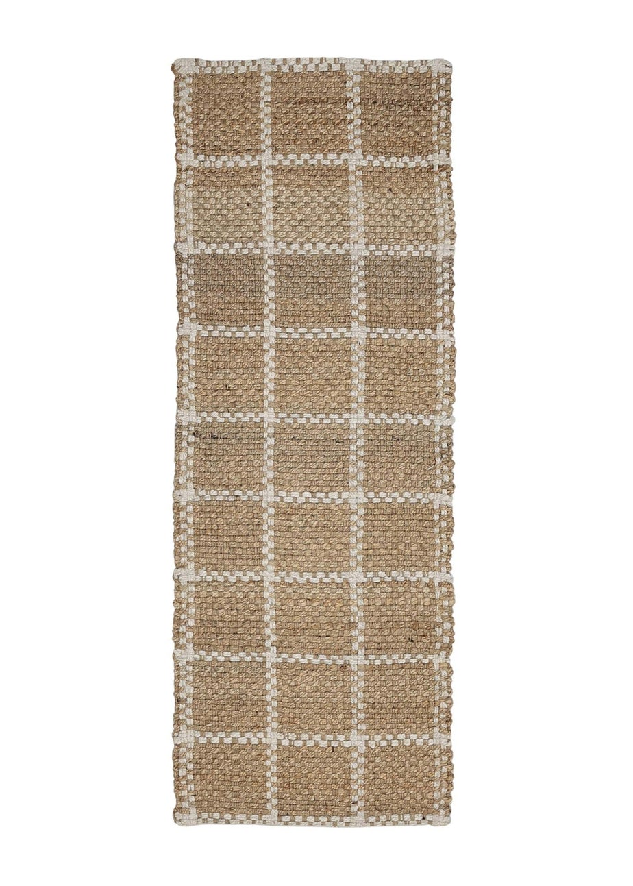 Relay Jute Check Natural Beige Runner
