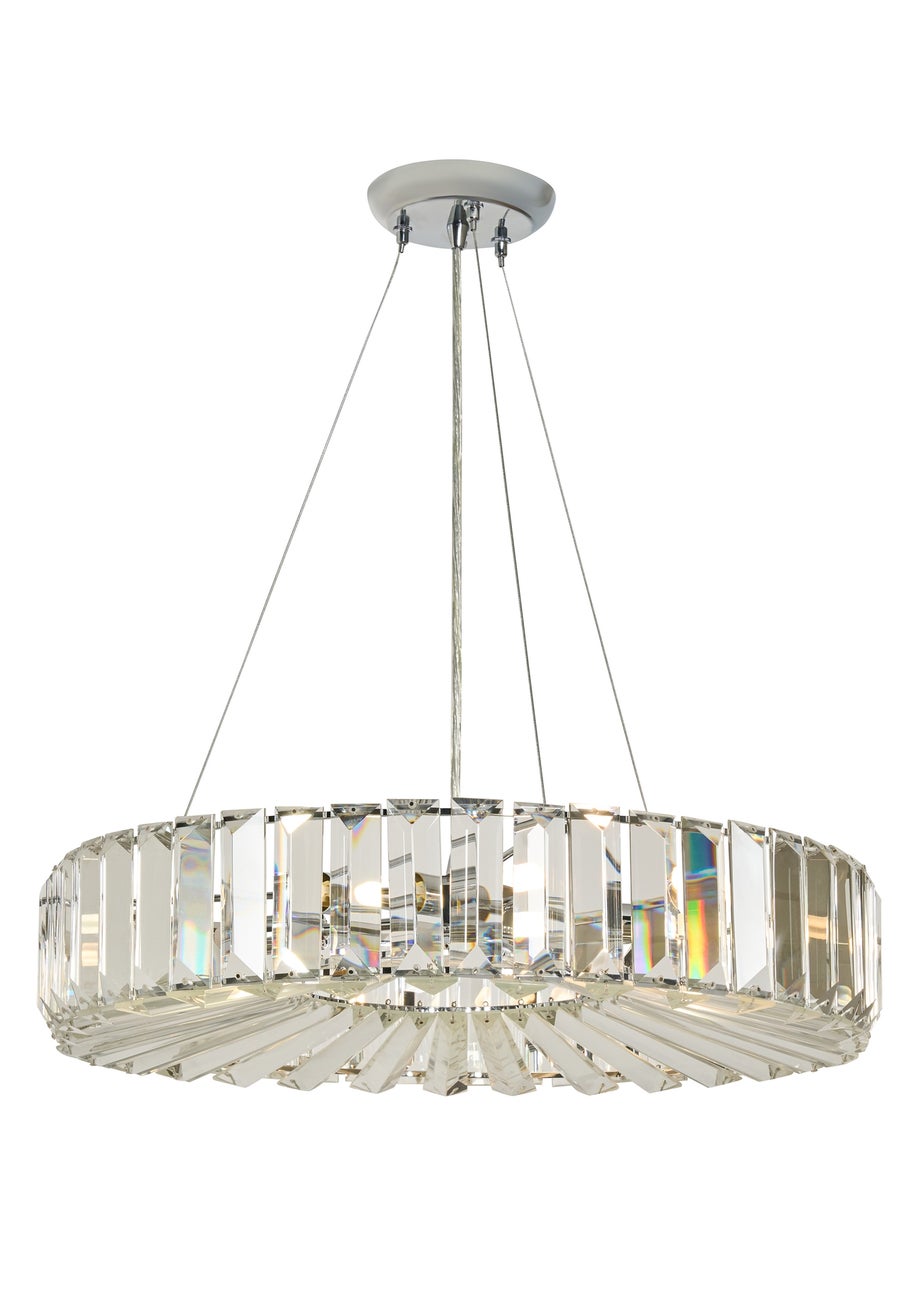 BHS Chrome Renee Crystal Pendant (35-115cm x 50cm)