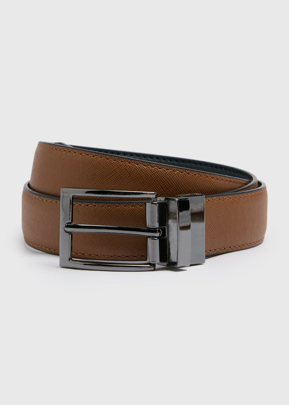Tan Reversible Smart Belt