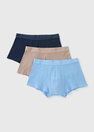 3 Pack Multicolour Ribbed Hipsters