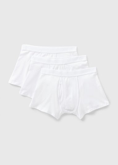 3 Pack White Keyhole Boxers