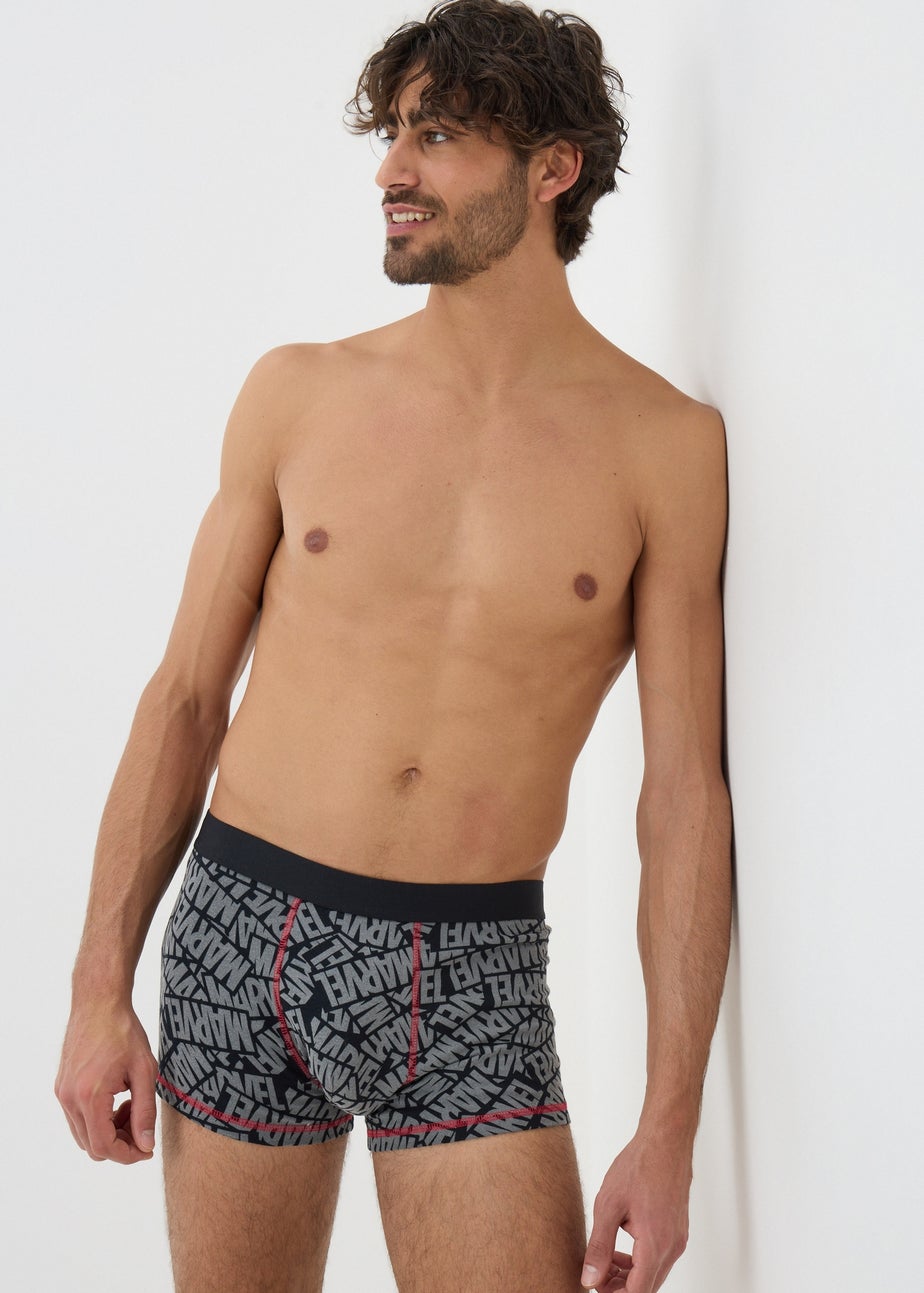 2 Pack Marvel Black Boxers