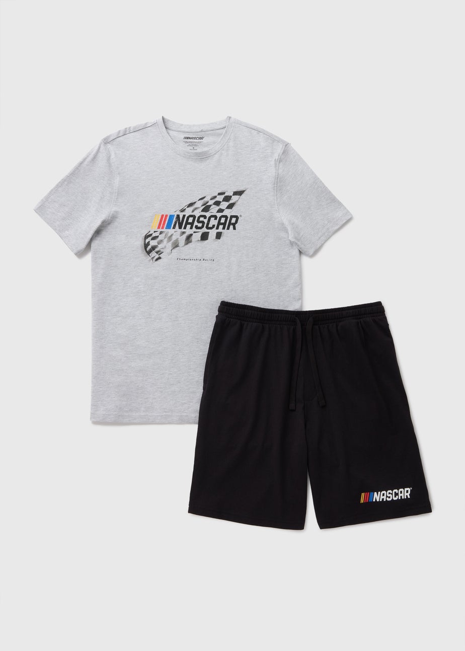 Grey and Black Nascar Short Pyjama Set