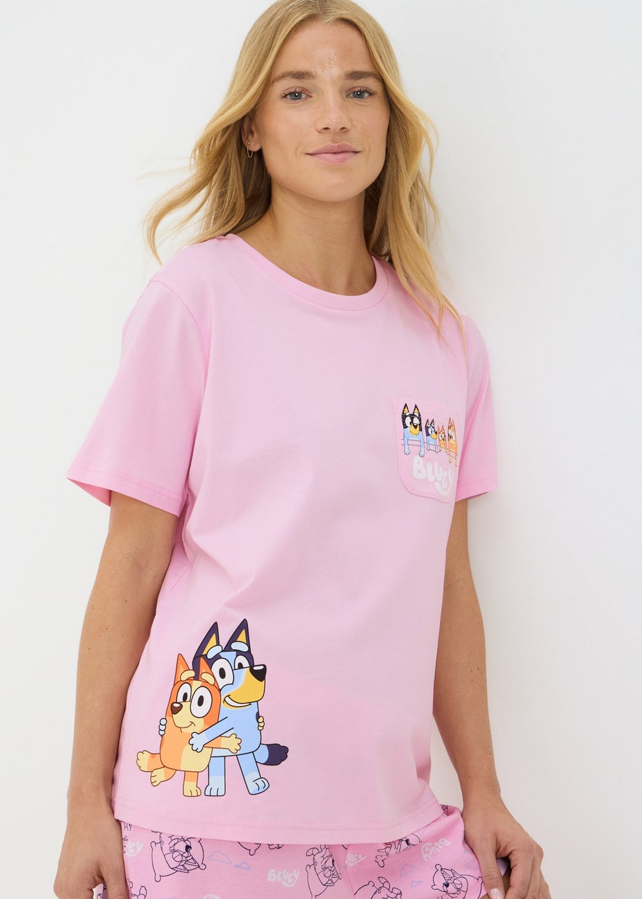 Bluey Pink Shorts Pyjama Set