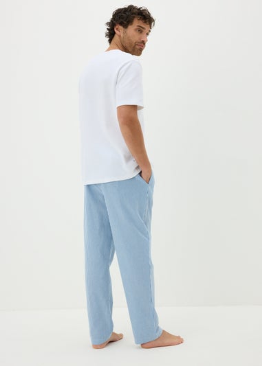 Blue Waffle Stripe Pyjama Set