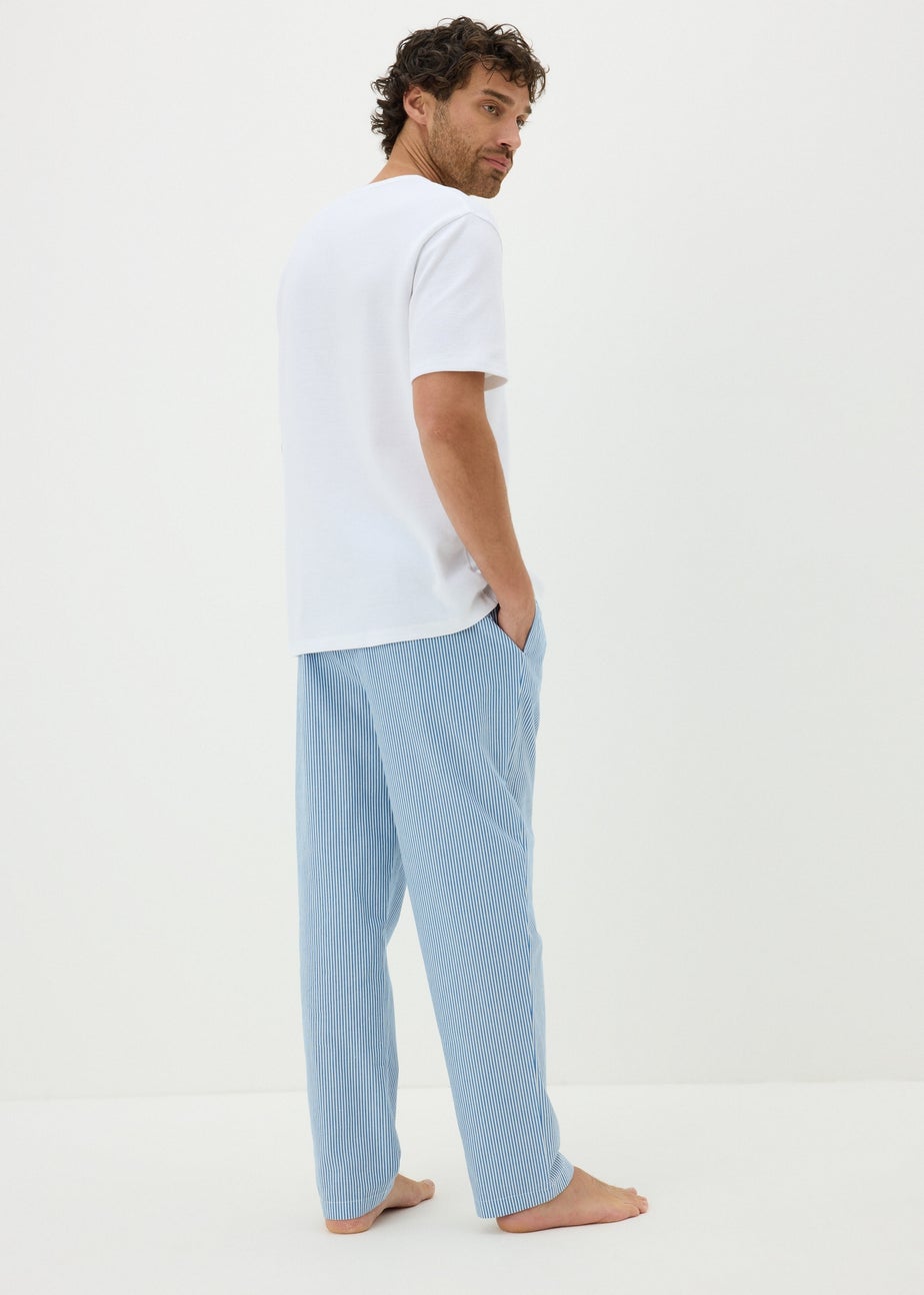 Blue Waffle Stripe Pyjama Set