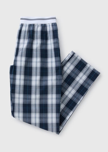 Navy Woven Check Pyjama Bottoms