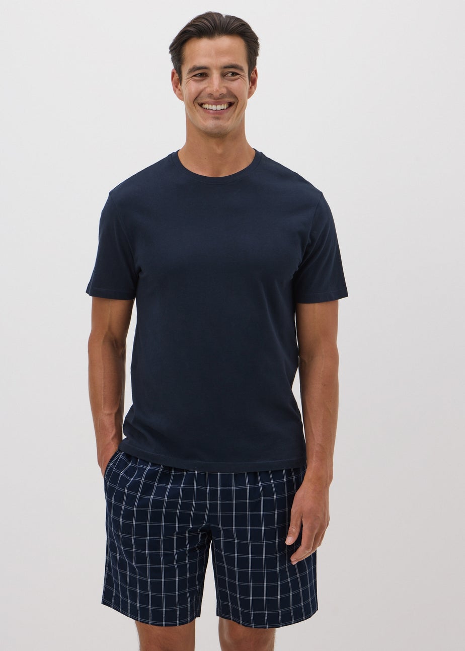 2 Pack Multi Woven Check Pyjama Shorts