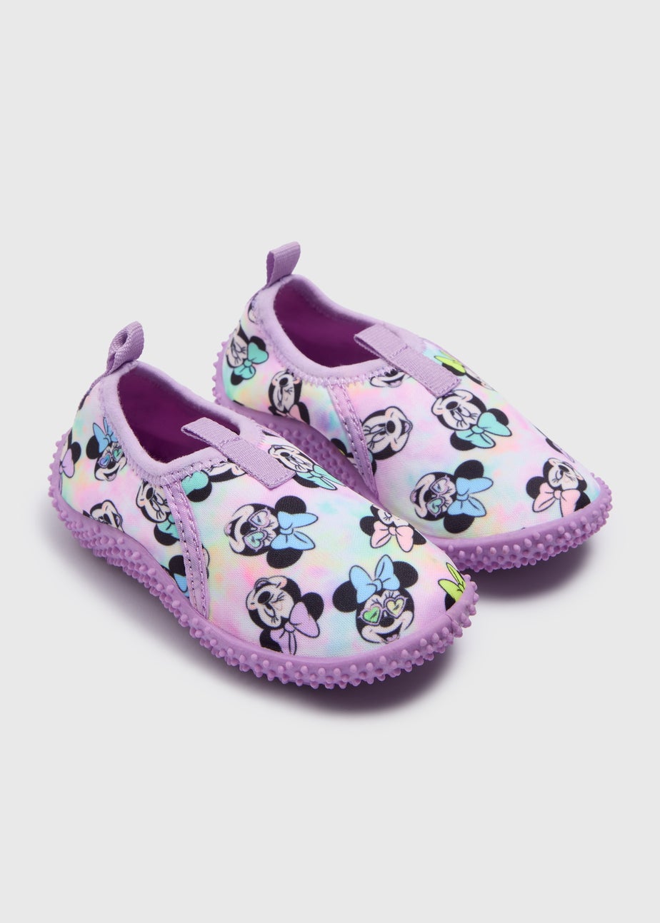 Girls Lilac Minnie Mouse Swim Shoes (Younger 4-12)