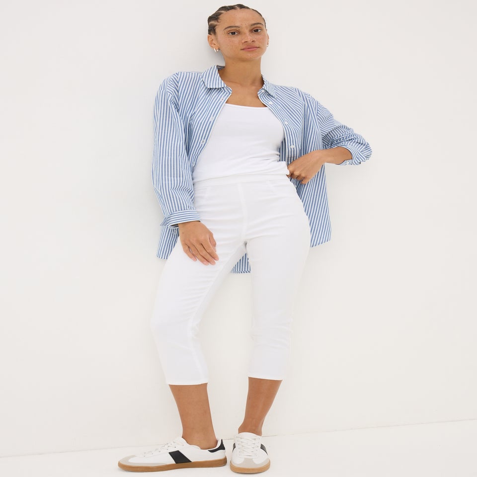 White Rosie Cropped Jeggings