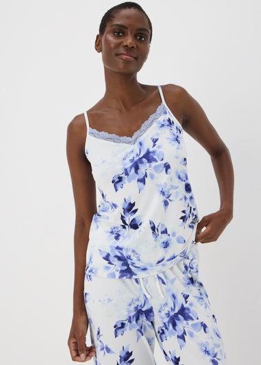 Blue Floral Cami Pyjama Top