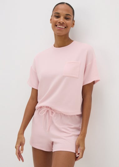 Pale Pink T-Shirt & Shorts Pyjama Set