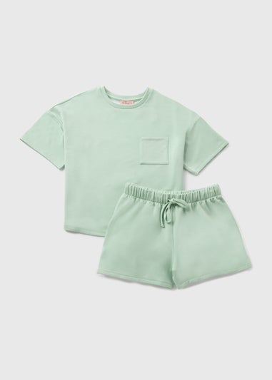 Sage T-Shirt & Shorts Pyjama Set