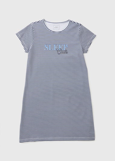 Navy Stripe Sleep Club Nightie