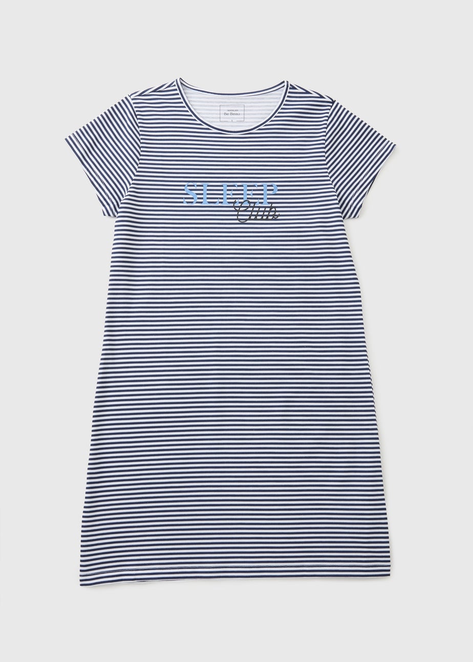 Navy Stripe Sleep Club Nightie