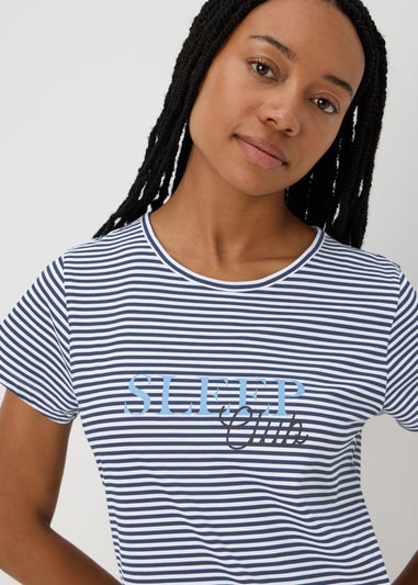 Navy Stripe Sleep Club Nightie