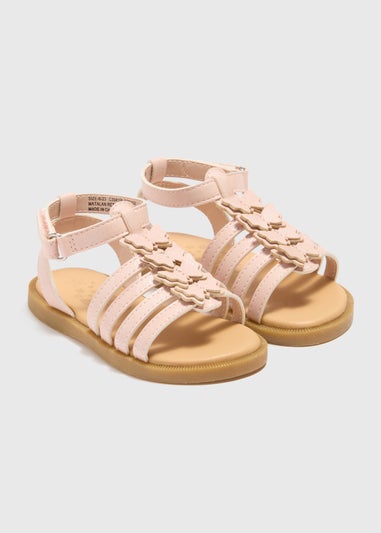 Girls Pink Butterfly Sandals (Younger 4-12)