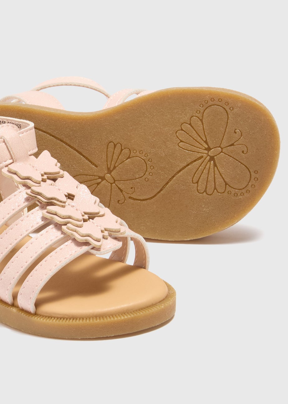 Girls Pink Butterfly Sandals (Younger 4-12)