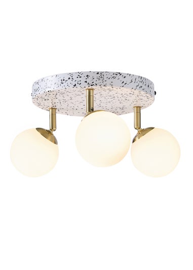 BHS Antique Brass Lott Terrazzo Opal Ball 3 Spotlight (31cm x 36cm)