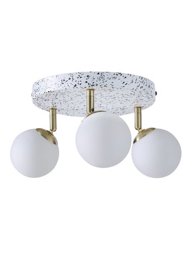 BHS Antique Brass Lott Terrazzo Opal Ball 3 Spotlight (31cm x 36cm)
