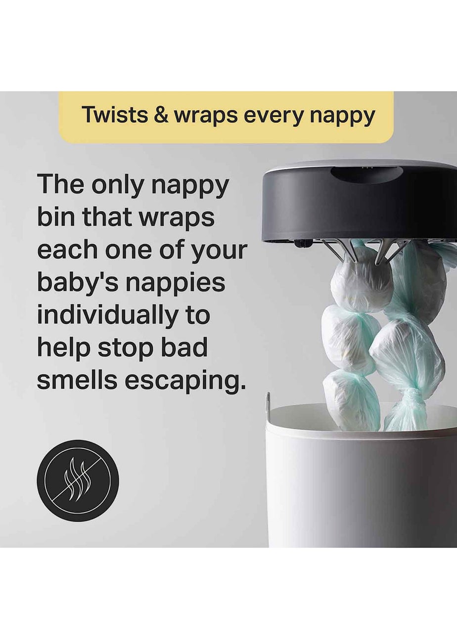 Tommee Tippee Twist & Click Nappy Bin White