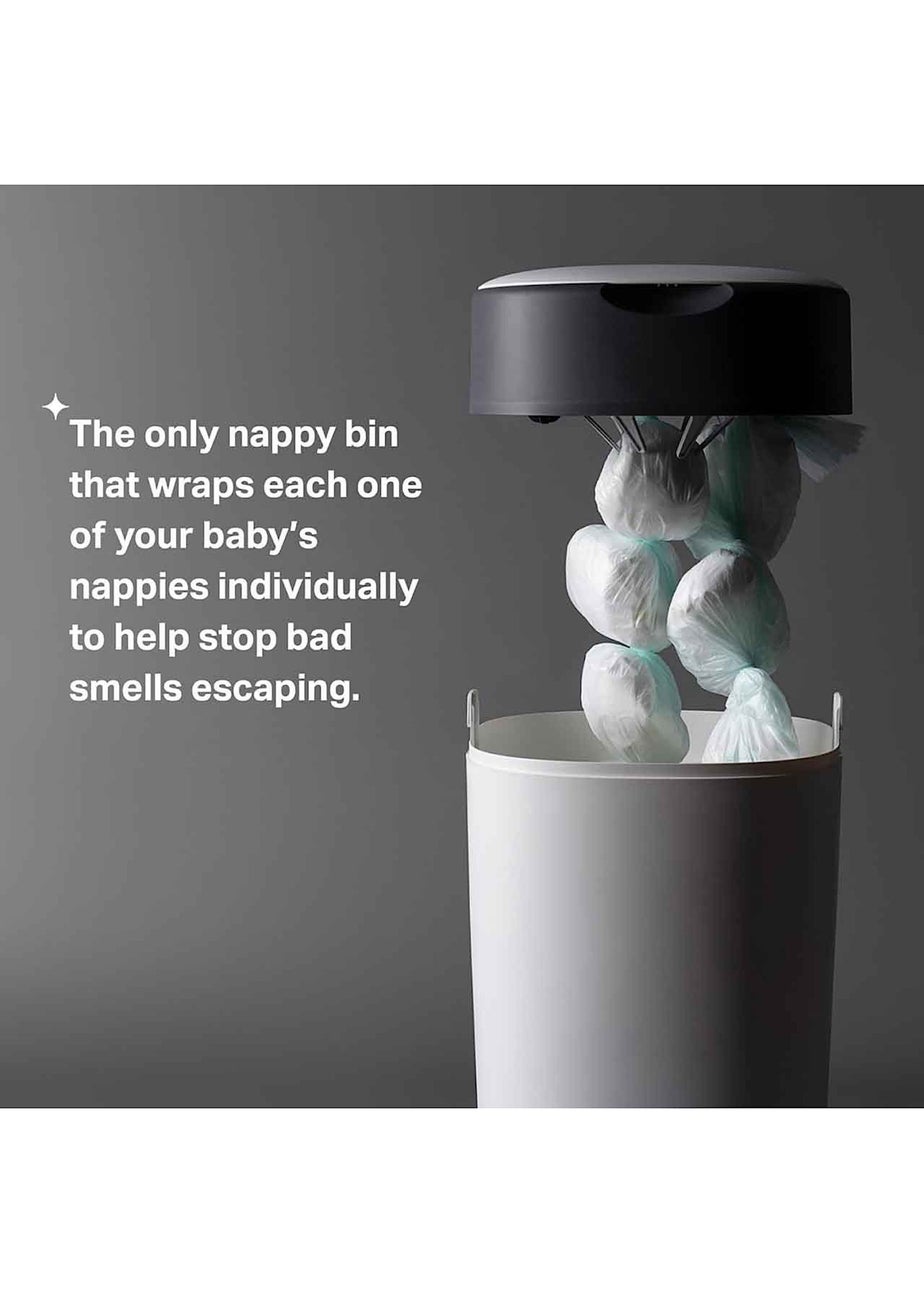 Tommee Tippee Twist & Click Nappy Bin White with x6 Cassettes