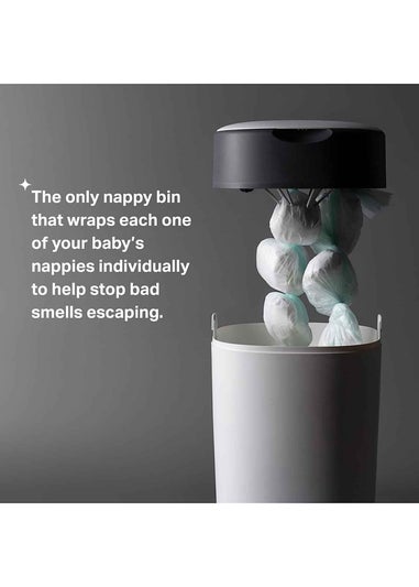 Tommee Tippee Twist & Click Nappy Bin White with x6 Cassettes
