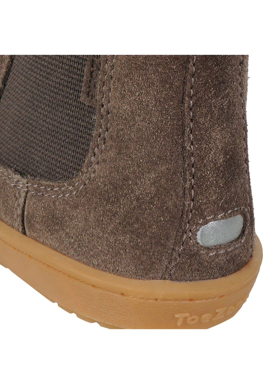 ToeZone Boys Brown River Suede Gusset Boot (Younger 4 - Younger 10)