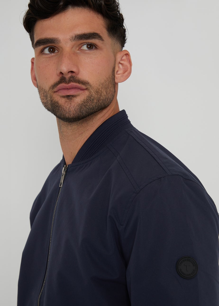 Threadbare Navy Showerproof Classic Bomber Jacket